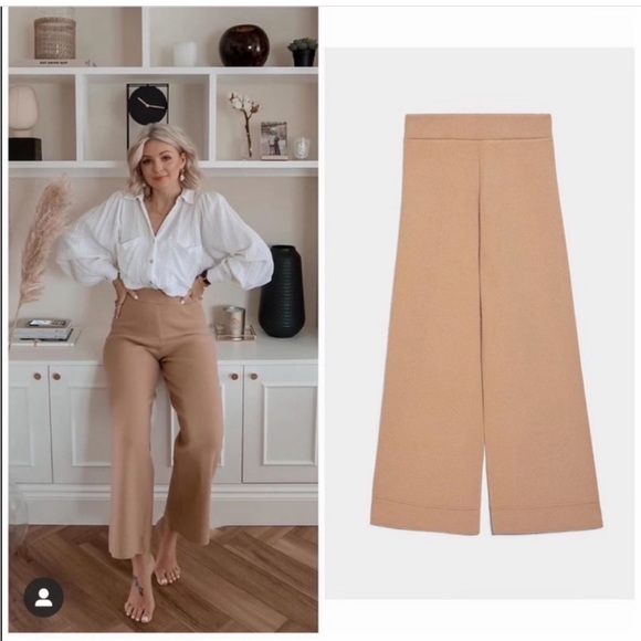 Zara Pants Jumpsuits Nwt Zara 2piece Knit High Waisted Pants And